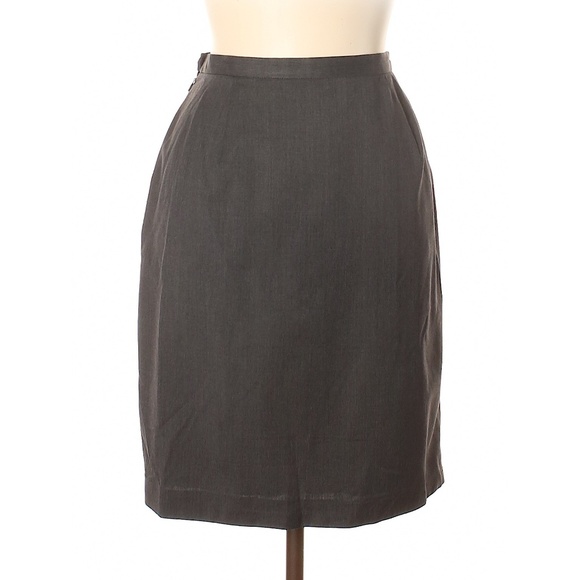 Giorgio Armani Dresses & Skirts - VINTAGE Giorgio Armani Classico 90s Designer Minimalist Gray Wool Skirt Size 14